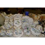 A comprehensive Spode Stafford Flowers pattern dinner service, comprising eight dinner plates,