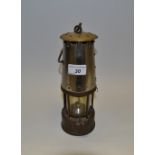 A steel and brass miners lantern,