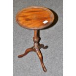 A Victorian mahogany wine table turned baluster support c.