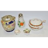 Ceramics - a Carltonware biscuit barrel; a Carltonware sugar sifter;