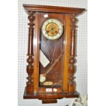 A walnut Vienna clock c1930