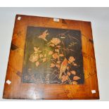 A Japanese hand painted lacquered panel,