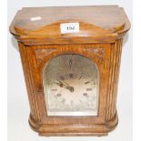 An early 20th century oak mantel clock,c.