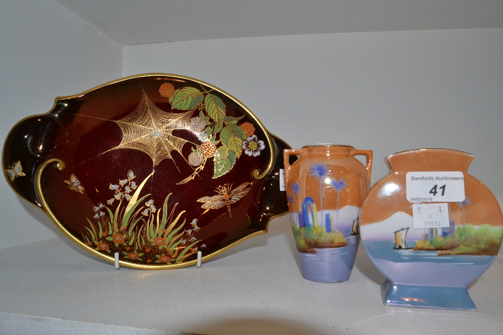 A Carltonware Rouge Royale Spiders Web pattern bowl;