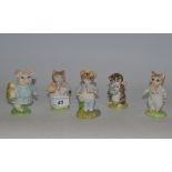 Beswick Beatrix Potter - various, brown back stamp, including Little Pig Robinson, Miss Moppet,