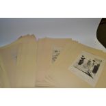 A portfolio of approx 50 lithograph prints c 1900