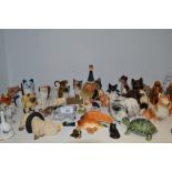 Animal Figures - a large Beswick mallard duck; a Beswick & Walt Disney Eeyore figure;