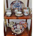 Oriental Ceramics- an Oriental bowl in the Imari palette; a loved dish in the Imari palette;