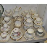 Tea and Coffee Services- a Royal Albert Val d'Or pattern coffee service for six;