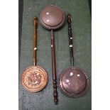 A 19th century warming pan,