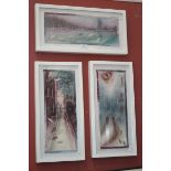 Sam Poyster, a set of three, Attenborough Waters, Hockley, Notts and the Lace market, textile art,