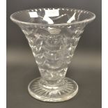 An Edward VIII cut glass Coronation vase, crowned 1937,