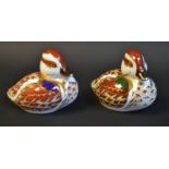 A Royal Crown Derby paperweight, Bakewell Duckling, gold stopper, boxed, certificate; another,
