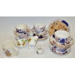 Ceramics - lustre cups and saucers; commemorative ware;