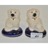 A pair of Staffordshire Poodles, c.