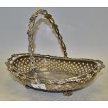 A German silver coloured metal cake basket, c.