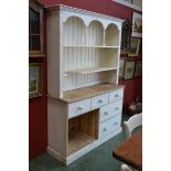 A painted pine Victorian style dresser