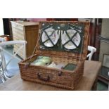 A wicker picnic basket by Optima, West Sussex.