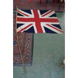 An Edwardian Union Jack on pole,