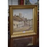 W A Sheldon (1868-1960) Somerset Village Scene, Watercolour, signed,