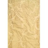 Textiles - A large pair of country house curtains, cream Damask 436cm width x 180cm drop.