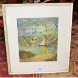 Florence F Willmott From the Cove, Polperro signed, watercolour, 28.