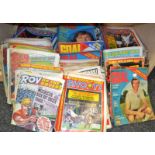 Football Comics and Magazines - Roy of the Rovers; shoot!; Goal c.1970/80`s ,qty.