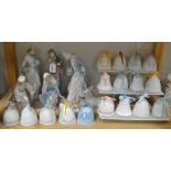 A Nao Spanish porcelain nativity group, comprising, Mary and Joseph, baby Jesus,