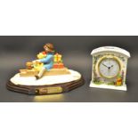 A Royal Doulton Winnie the Pooh Going Sledging, limited edition 1922/5000, wood plinth,