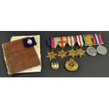 Medals - World War II, J P Sadler, a set of six, War Medal 1939 - 45, Defence Medal,
