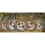 Royal Crown Derby - a pair of 2451 Imari 27cm diameter plates; others, 2 x 21cm, 1 x 23cm,