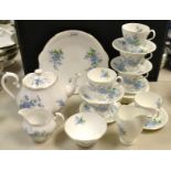 A Royal Albert Forget-Me-Not six setting tea set