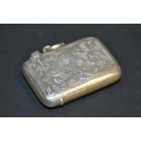 An Edwardian silver rounded rectangular vesta case,