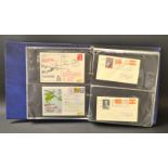 Stamps: ring binder album of First Day Covers 1982-1994 including D-Day (with coins inset),