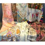 Ladies accessories - Silk scarves including Liberty, Burberry, Trussardi, Ostinelli, Beckford silk,