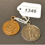 A silver Indian Army temperance medal, 14th West Yorkshire Regiment,