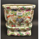 A modern Chinoiserie jardiniere on stand.