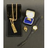 A lady's 18ct gold Avia wristwatch,