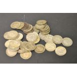 A quantity of pre-1947 threepenny pieces (41)