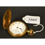 An early 20th century Waltham gold plated pocket watch