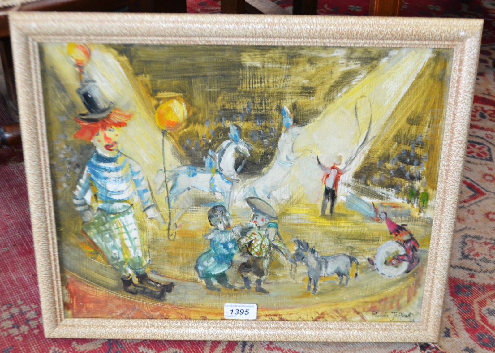 Pamla Jeffcott (20th century) The Circus signed, dated 64, oil on board, 33.