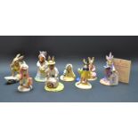 A Royal Doulton Bunnykins Wizard, limited edition 1070/2000, boxed with certificate; others, Polly,