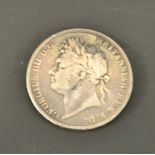 A George III silver crown,