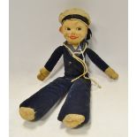 A Norah Welling's felt sailor doll, S S Oceana,