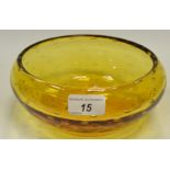 A Whitefriars amber glass bowl,