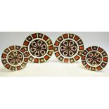 A pair of Royal Crown Derby 1128 Imari dessert plates,