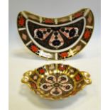 A Royal Crown Derby 1128 Imari solid gold banded Duchess tray (second quality);