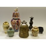 Oriental Ceramics, Boxes and Objects - a Japanese Satsuma ovoid ginger jar and cover,