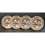 A set of four early Victorian Ashworth Brothers ironstone soup bowls,