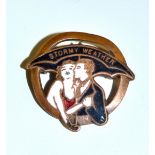 An enamelled Stormy Weather brooch,the make coinciding with the release of Ethel Waters,